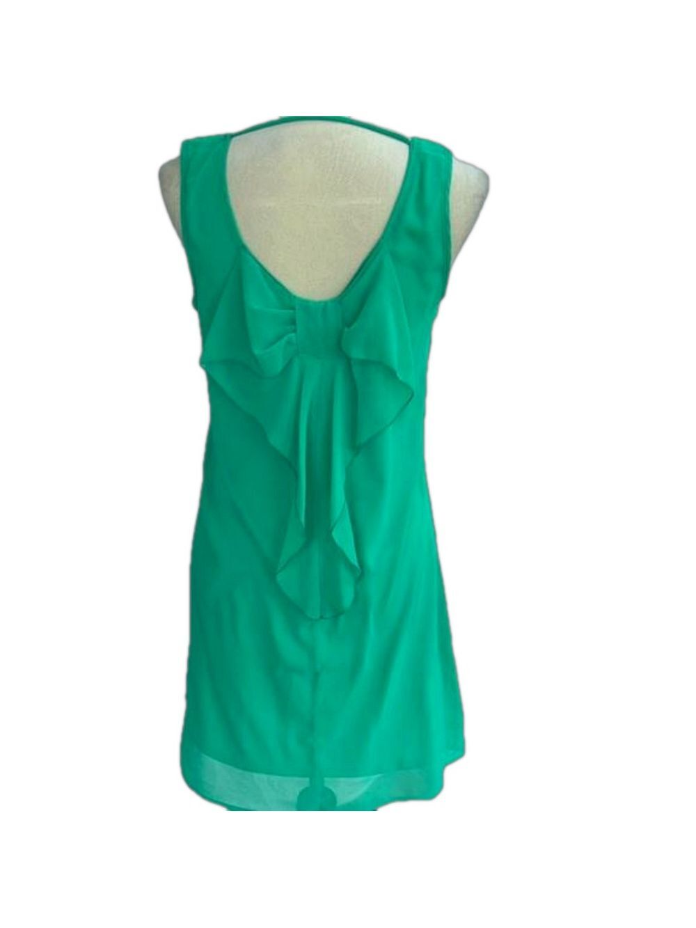 Green Sack Dress w/ Fabulous Bow: Size Small